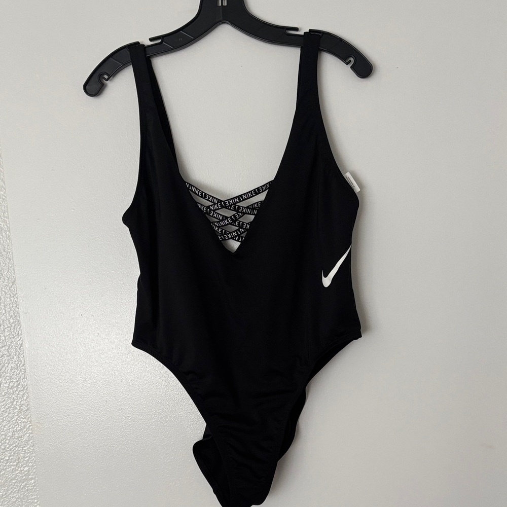 Nike Black Swimsuit with White Logo